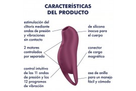 satisfyer pocket pro 1 estimulador clítoris granate