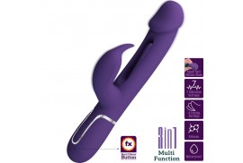 pretty love kampas vibrador rabbit 3 en 1 multifunción con lengua violeta