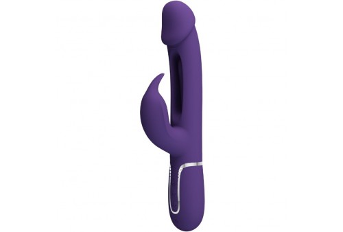 pretty love kampas vibrador rabbit 3 en 1 multifunción con lengua violeta