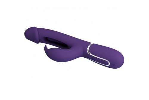 pretty love kampas vibrador rabbit 3 en 1 multifunción con lengua violeta