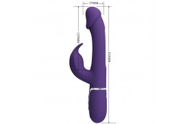 pretty love kampas vibrador rabbit 3 en 1 multifunción con lengua violeta