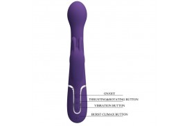 pretty love dejon vibrador rabbit 3 en 1 multifunción morado