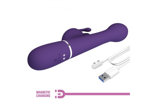 pretty love dejon vibrador rabbit 3 en 1 multifunción morado