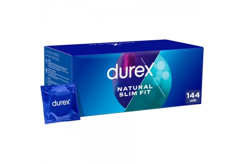 durex natural slim fit basic 144 unidades