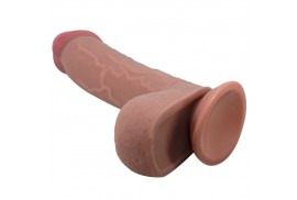 pretty love sliding skin series dildo realístico con ventosa piel deslizante mulato 234 cm