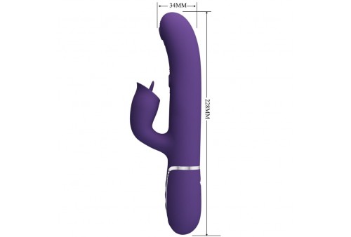 pretty love vibrador rabbit con licking morado