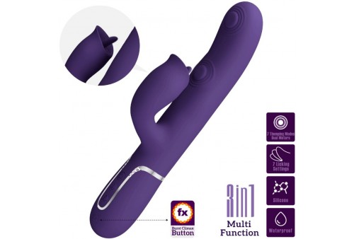 pretty love vibrador rabbit con licking morado