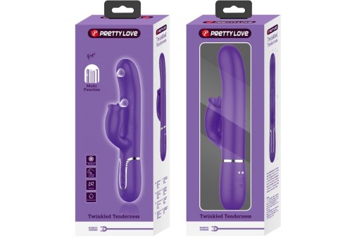 pretty love vibrador rabbit con licking morado