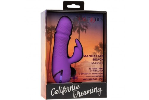 calexotics manhattan beach marvel vibrador rabbit morado by california dreaming