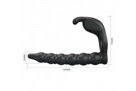 pretty love blackney anillo pene con plug vibrador negro