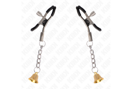 kink pinzas para pezones con colgante de campana dorado 6 cm