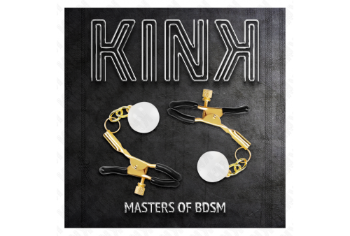 kink pinzas para pezones doradas con colgante de vidrio 6 cm