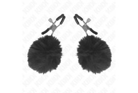 kink pinzas para pezones con pompón negro 6 cm