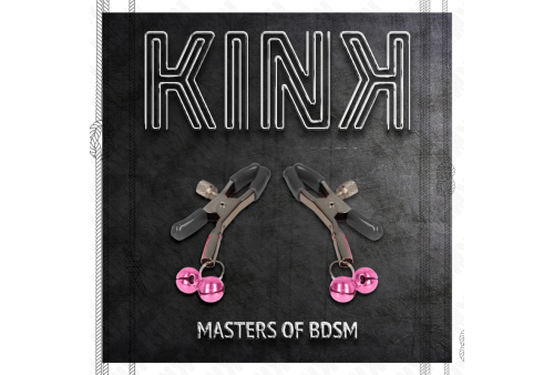 kink pinzas para pezones con doble campanilla rosa 6 cm