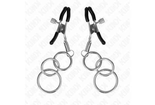 kink pinzas para pezones con 3 aros 6 cm