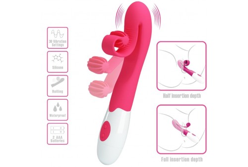 romance vibrador y estimulador 30 velocidades rosa