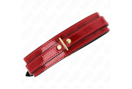 kink collar ajustable rojo vino detalles dorados 29 425 cm x 4 cm