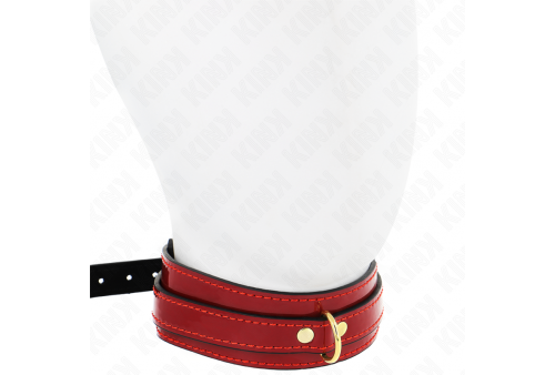 kink collar ajustable rojo vino detalles dorados 29 425 cm x 4 cm