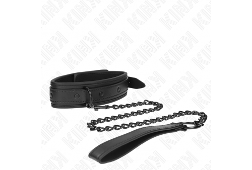 kink collar con correa 78 cm bondage de neopreno modelo 2 ajustable 375 x 495 cm