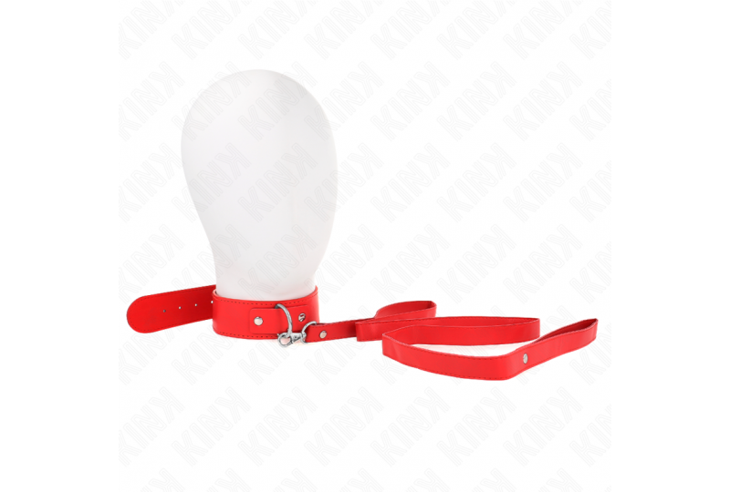 kink collar con correa 116 cm fino rojo ajustable 32 50 cm x 8 cm