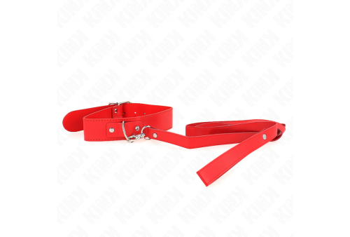 kink collar con correa 116 cm fino rojo ajustable 32 50 cm x 8 cm