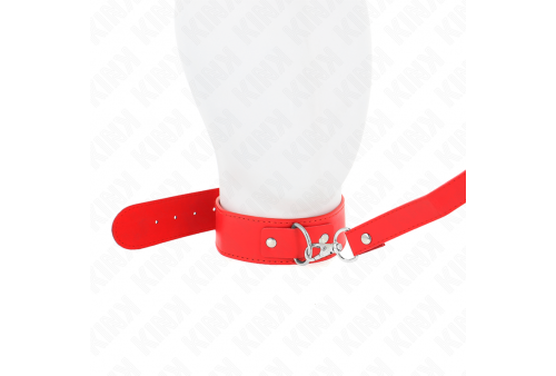 kink collar con correa 116 cm fino rojo ajustable 32 50 cm x 8 cm