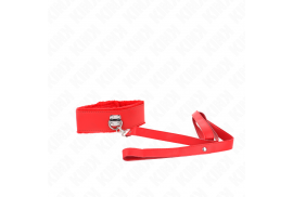 kink collar con correa 116 cm con tachuelas plateadas modelo 4 rojo ajustable 40 48 cm x 6 cm