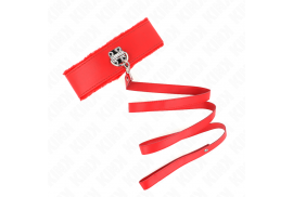 kink collar con correa 116 cm con tachuelas plateadas modelo 4 rojo ajustable 40 48 cm x 6 cm