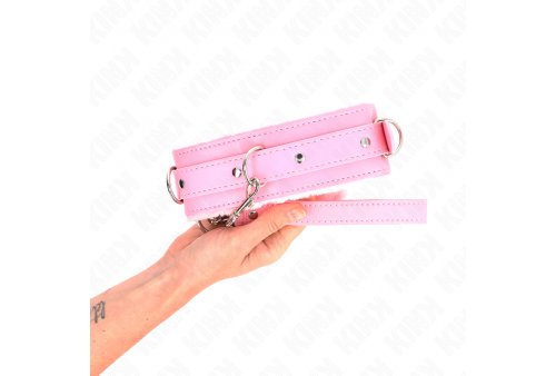 kink collar con correa 65 cm con restricciones rosa ajustable 36 42 cm x 55 cm