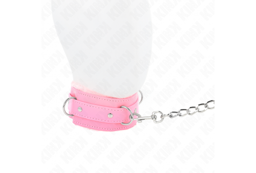 kink collar con correa 65 cm con restricciones rosa ajustable 36 42 cm x 55 cm