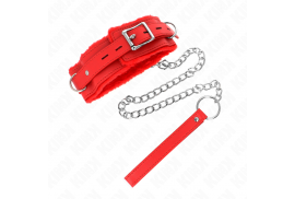 kink collar con correa 65 cm con restricciones rojo ajustable 36 42 cm x 55 cm