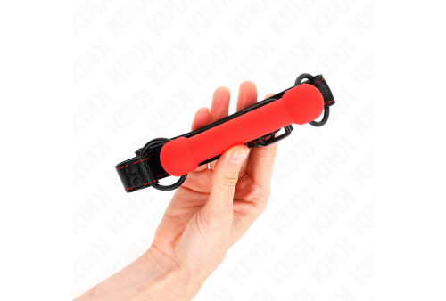 kink mordaza forma de hueso con correa polipiel rojo ajustable 41 57 cm