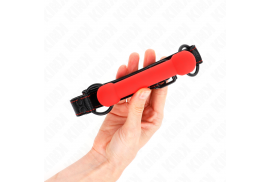 kink mordaza forma de hueso con correa polipiel rojo ajustable 41 57 cm