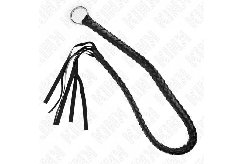 kink látigo de serpiente con anillo de mano negro 65 cm