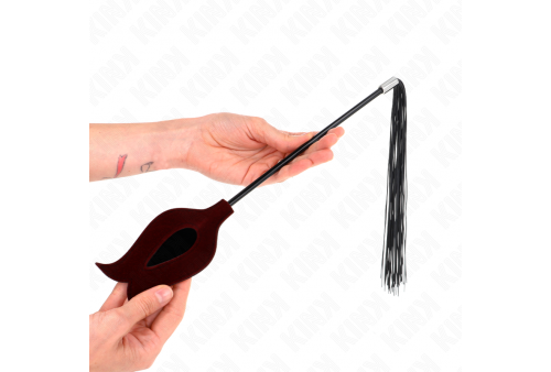 kink plumas de pollo para cosquillas con forma cuerno de criada negro 36 cm