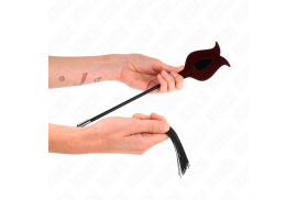 kink plumas de pollo para cosquillas con forma cuerno de criada negro 36 cm