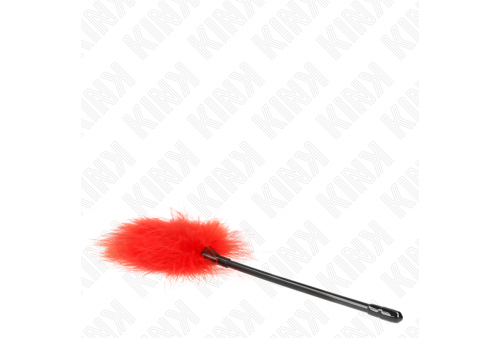 kink plumas para cosquillas rojo usado para el kit bondage 27 cm