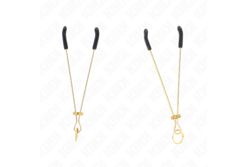 kink pinzas para pezones fina dorado 7 cm