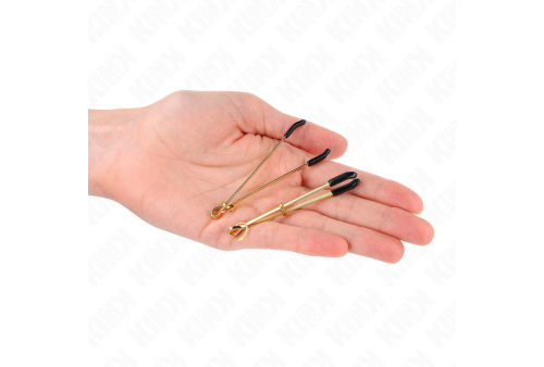 kink pinzas para pezones fina dorado 7 cm