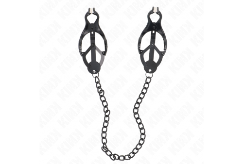 kink pinzas para pezones estilo japonés con cadena negro 30 cm