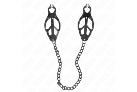 kink pinzas para pezones estilo japonés con cadena negro 30 cm