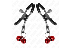 kink pinzas para pezones con doble campanilla rojo 6 cm