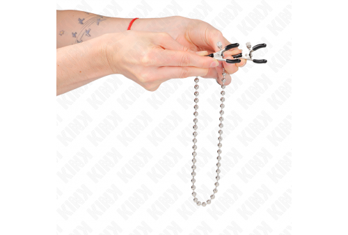 kink pinzas para pezones con cadena de bolas 30 cm