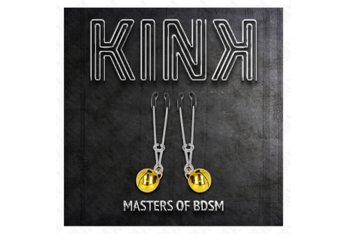 kink pinzas para pezones fina con cascabel dorado 7 cm