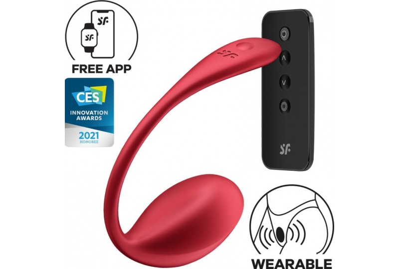 satisfyer shiny petal estimulador punto g control remoto rojo app gratuita