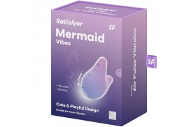 satisfyer mermaid vibes estimulador vibrador violeta y rosa