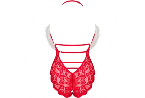 livco corsetti fashion santas lace lady body crotchless navideño s m