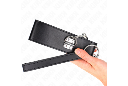 kink collar con correa 65 cm ancho negro ajustable 335 41 cm x 5 cm