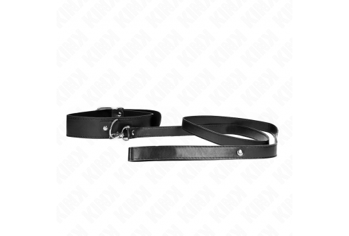 kink collar con correa 116 cm fino negro ajustable 32 50 cm x 8 cm