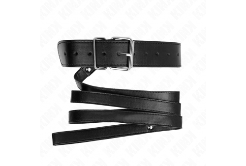 kink collar con correa 116 cm fino negro ajustable 32 50 cm x 8 cm